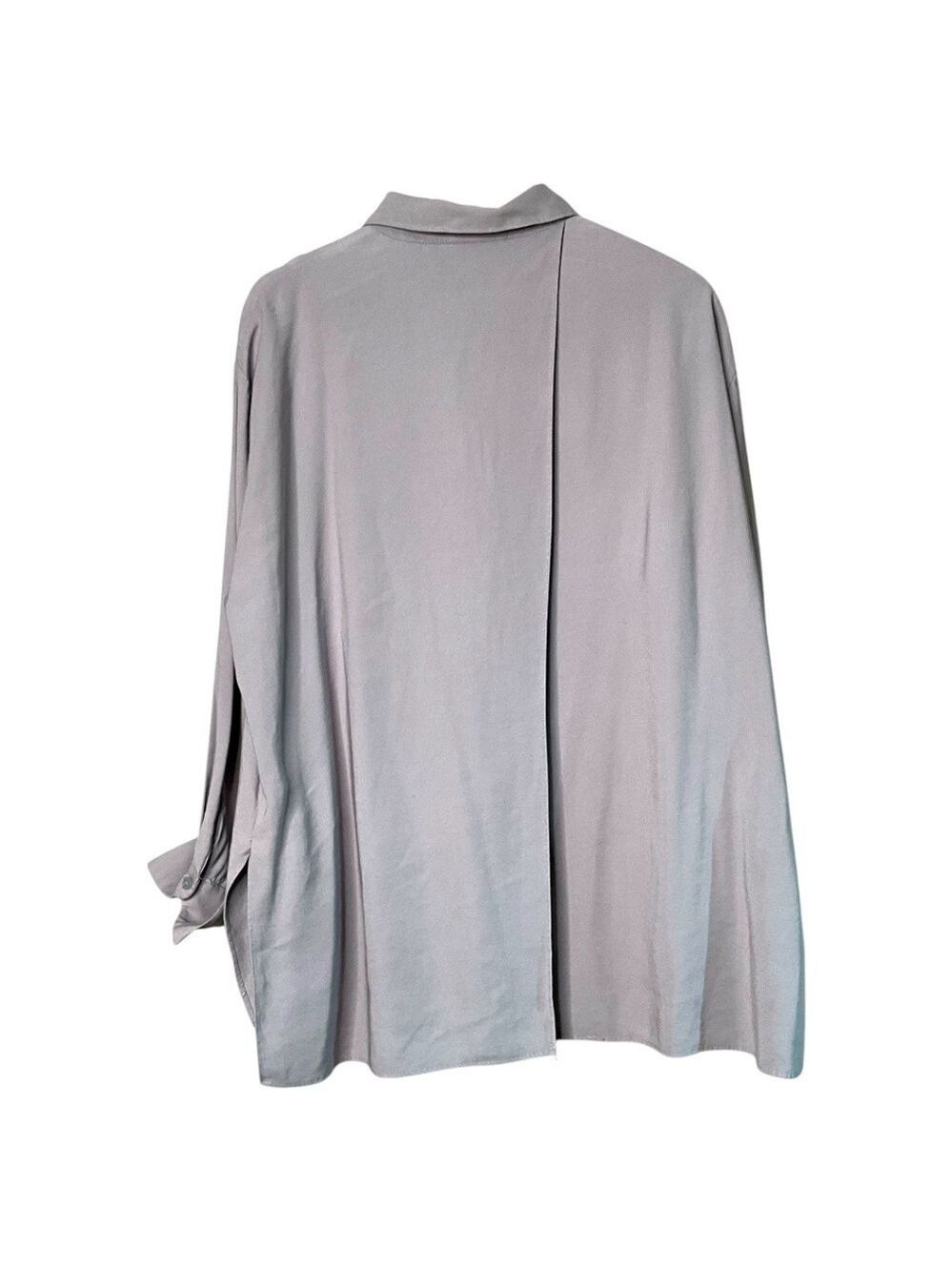 MIA INSPIRATION Cotton Blend Open Back Long Sleeve 1/2 Button Collared Shirt L - Picture 4 of 11